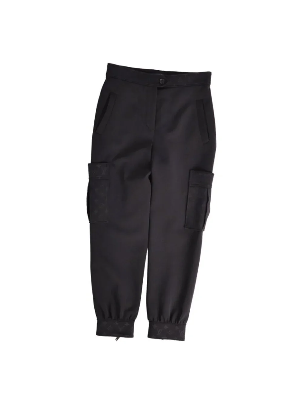 Louis Vuitton Long Pants Easy Monogram Jersey Nylon Black 40